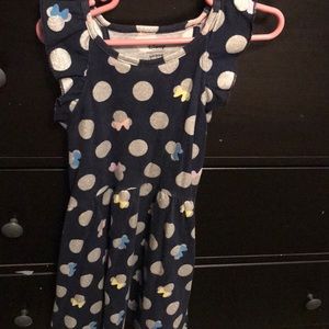 Girls Disney blue and silver polka dotted dress